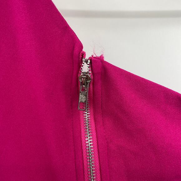 Hello Molly Backstage Passes One Shoulder Ruffled Mini Dress Magenta Womens 2 - Picture 7 of 10